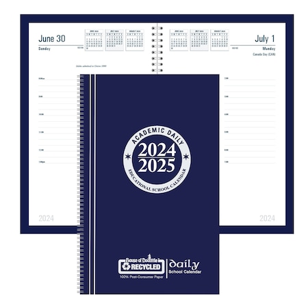 House Of Doolittle Recycled Daily Academic Calendar Planner Blue Cover HOD288507